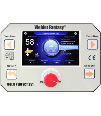 Półautomat spawalniczy 4w1 MULTI PERFECT BI-PULSE 251 4X4 MIG/MAG/PULS/PODWÓJNY PULS/FCAW/MMA/TIG AC/DC HF Welder Fantasy 230V (