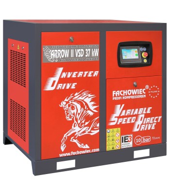 Sprężarka śrubowa Profi Kompressoren ARROW II 37 kW VSD 2040-5600 l/min 10 bar 400V napęd bezpośredni (ARROW37VSD)