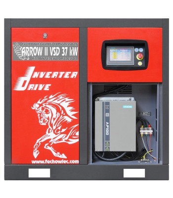 Sprężarka śrubowa Profi Kompressoren ARROW II 37 kW VSD 2040-5600 l/min 10 bar 400V napęd bezpośredni (ARROW37VSD)