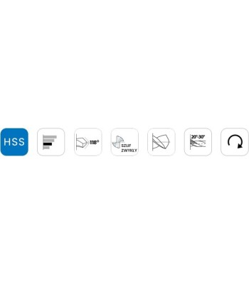 Wiertło HSS walcowane BMM DIN 338 1,0 mm (op. 10 szt.)