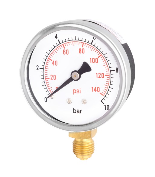 BM Manometr metalowy 63 mm 1/4" dolny 10 bar (M6314D)
