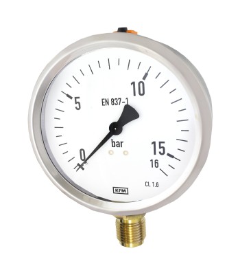 Manometr 100mm GLICERYNA 1/2" 16bar