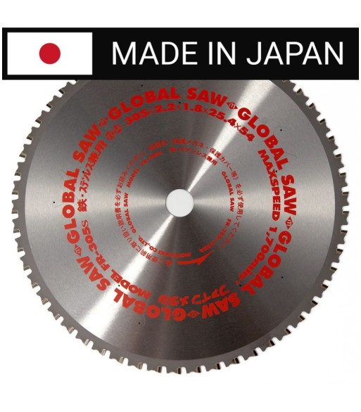 Piła tarczowa do cięcia stali GLOBAL SAW 305 x 2.2/1.8 x 25.4mm / 54z CERMET JAPAN