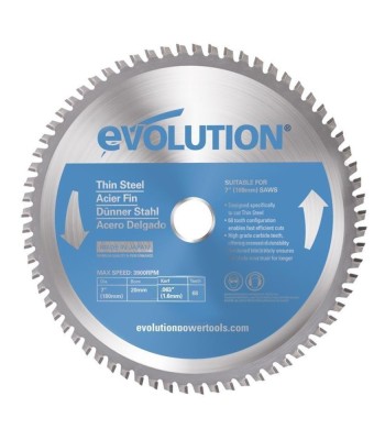 Piła widiowa Evolution TCT do cięcia cienkiej stali 180mm / 68z do pilarek
