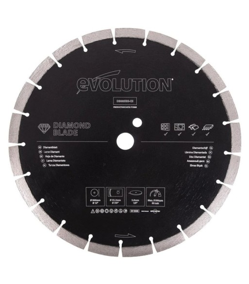 Tarcza diamentowa segmentowa Evolution D300SEG-CS 300mm do cięcia materiałów budowlanych
