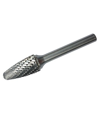 Frez węglikowy (pilnik obrotowy) trzpień 6mm. łukowy z czołem zaokrąglonym kształt F 12x60mm